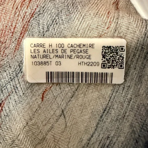 HERMÈS LES AILES DE PEGASE CASHMERE SILK 100 - Picture 10 of 10